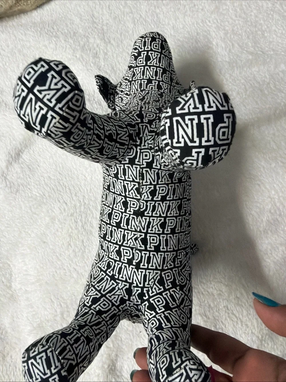 PINK Victoria's Secret Black & White Logo Dog Pillow